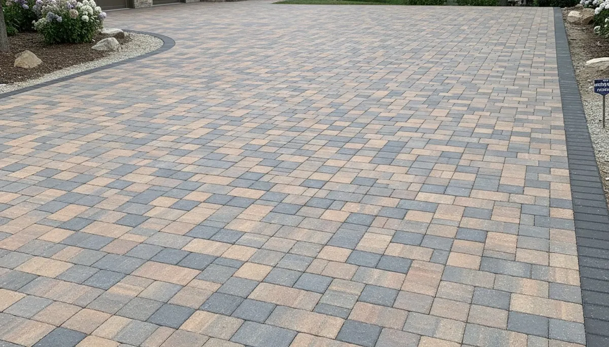 Interlocking paver driveway installation by Chop Chop Landscaping in Ogden, UT showcasing expert craftsmanship