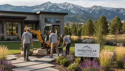 Landscaping crew providing lawn care services in Ogden, UT