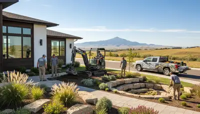 Landscaping crew providing lawn care services in Ogden, UT