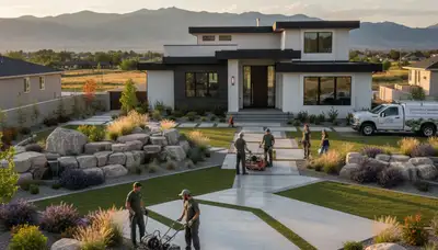 Landscaping crew serving Ogden, UT with professional lawn care and outdoor maintenance services