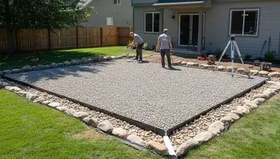 Professional shed base preparation and gravel foundation work in Ogden, UT by Chop Chop Landscaping